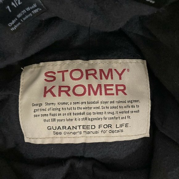 Stormy Kromer Original Kromer Cap - Winter Wool Hat with Earflap Olive 7 1/2 - Picture 5 of 8